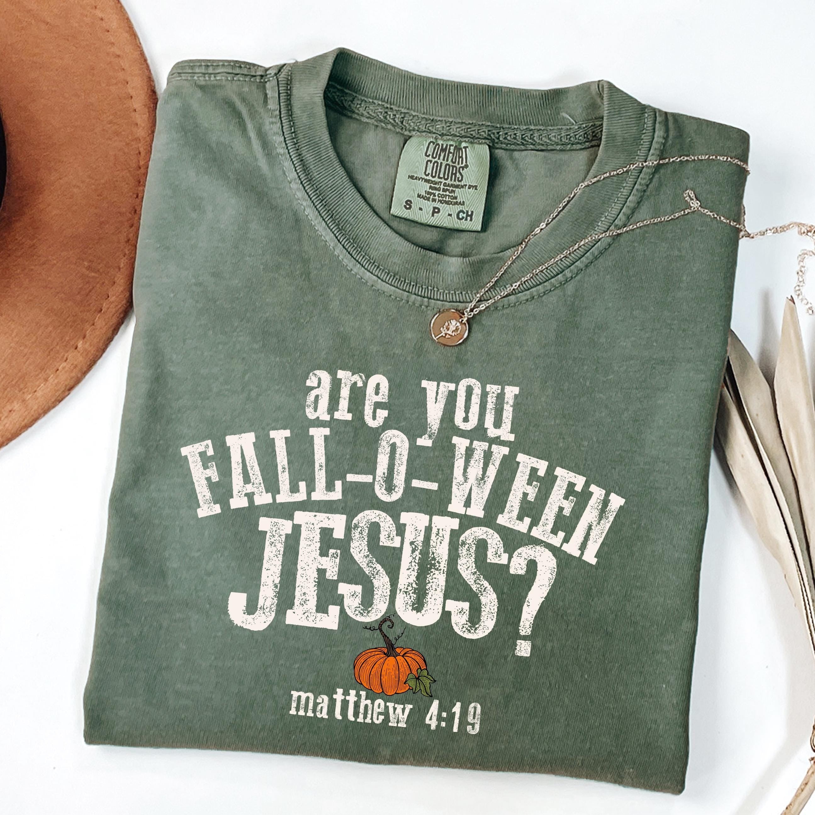Comfort Colors® Christian Halloween Shirt, Are You Fall-O-Ween Jesus Shirt, Fall Religious Shirt, Funny Pumpkin Christian Halloween, Jesus Shirt